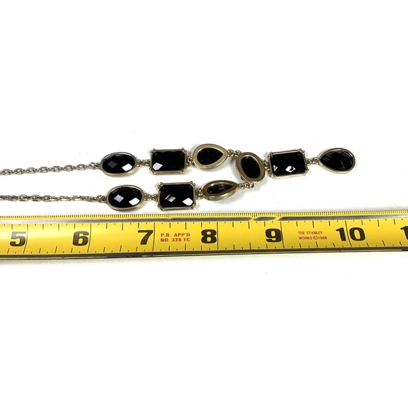 Vintage Jet "Y" Necklace & Earrings Gift Set 2008 Original Box - Picture 5 of 5